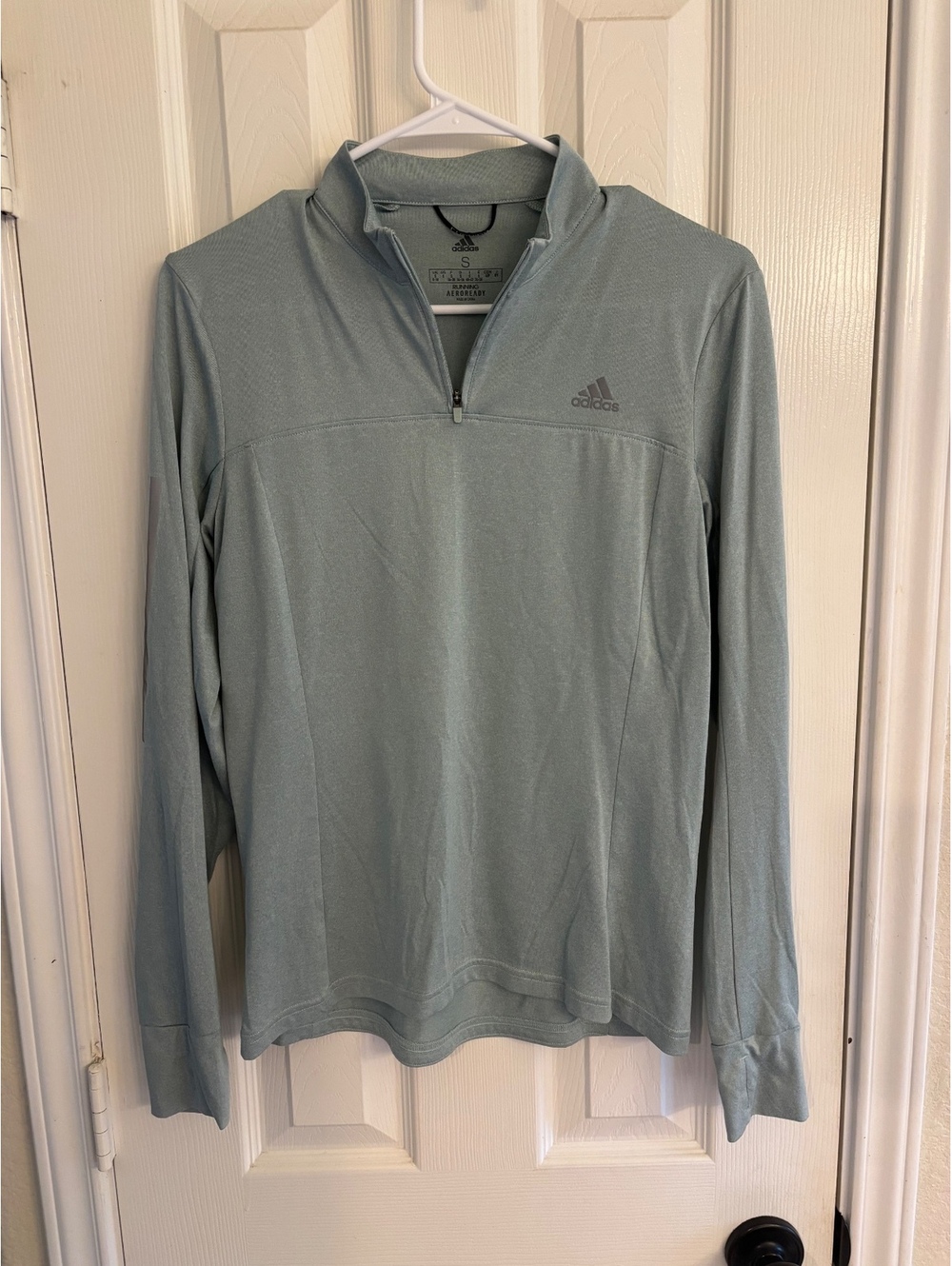 adidas Womens Small Running AEROREADY 1/2 Zip Pullover